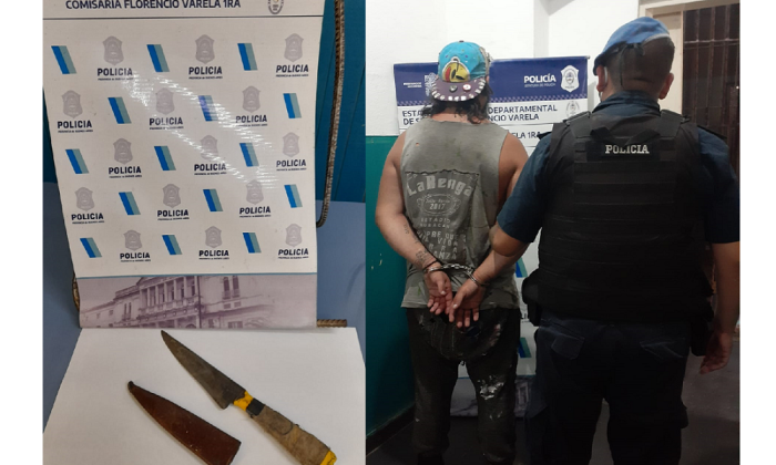 F. Varela:  Amenazó a efectivos policiales con un cuchillo, fue detenido